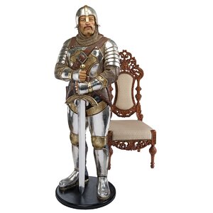Medieval Knight of the Round Life-Size Statue