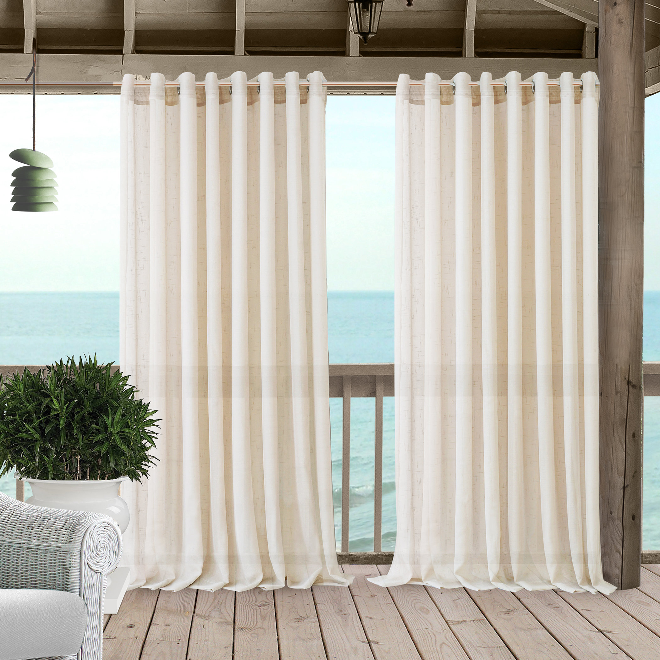 Cedrick Synthetic Solid Sheer Grommet Single Curtain Panel Reviews Joss Main