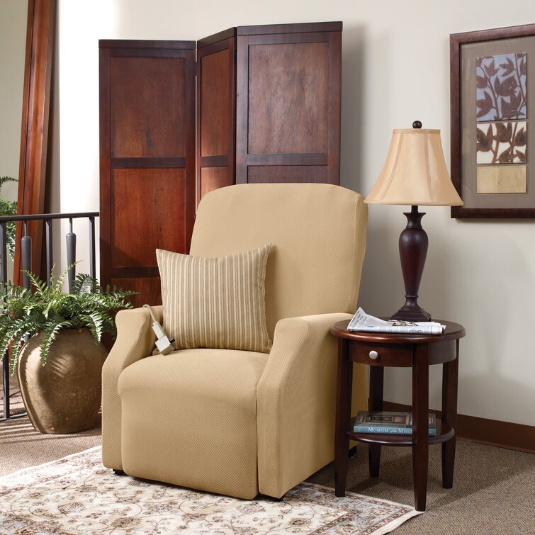 sure fit stretch pique lift recliner slipcover