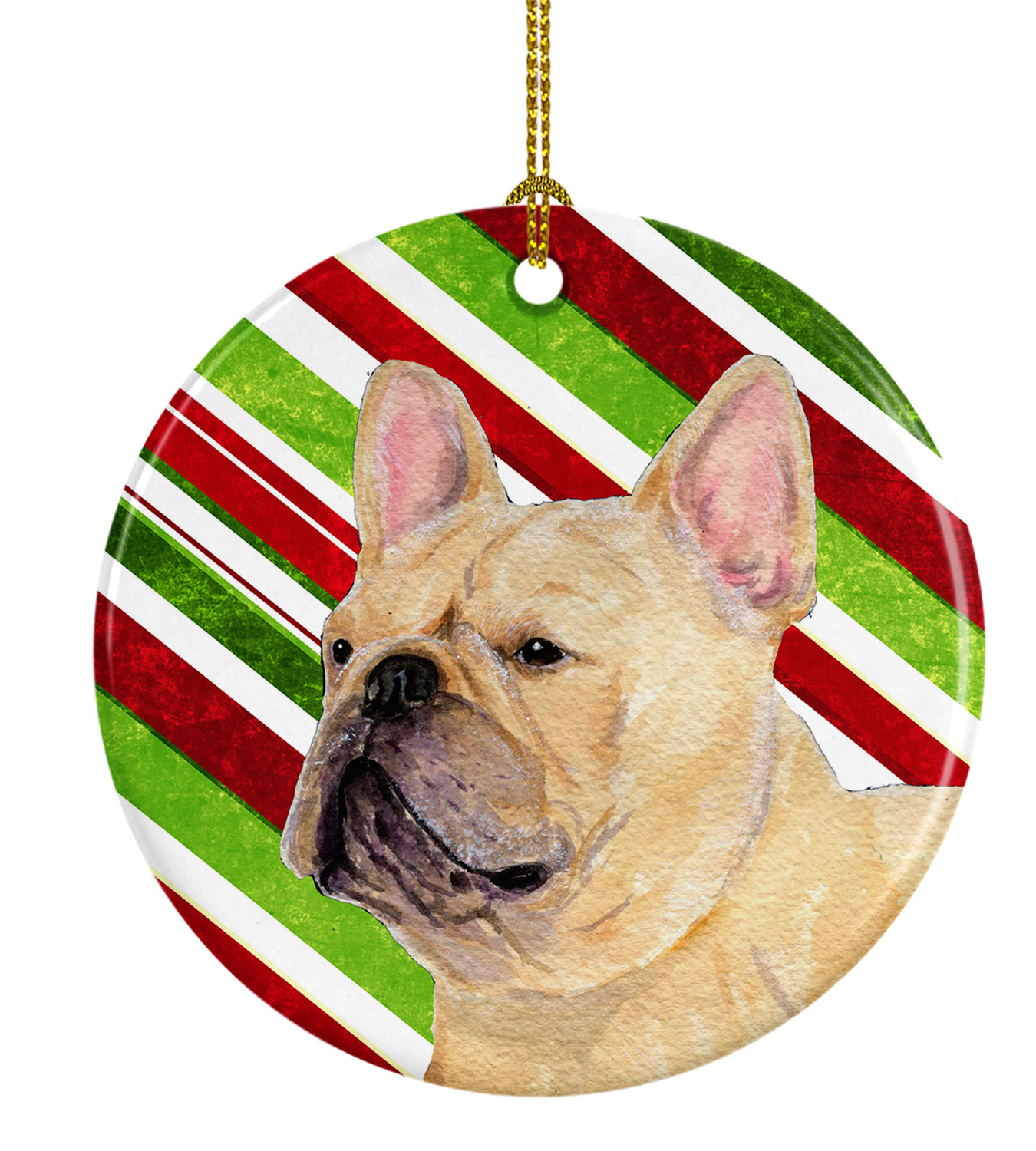 The Holiday Aisle French Bulldog Holiday Christmas Ceramic Hanging Figurine Ornament Wayfair