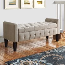 Major-Q 45 Traditional Style Chocolate Microfiber Button Tufted Rolled Arm Padded Seat Bench for Entry Way Bedroom Living Room 9005626