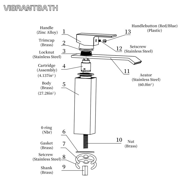 Single Hole Bathroom Faucet with Drain Assembly