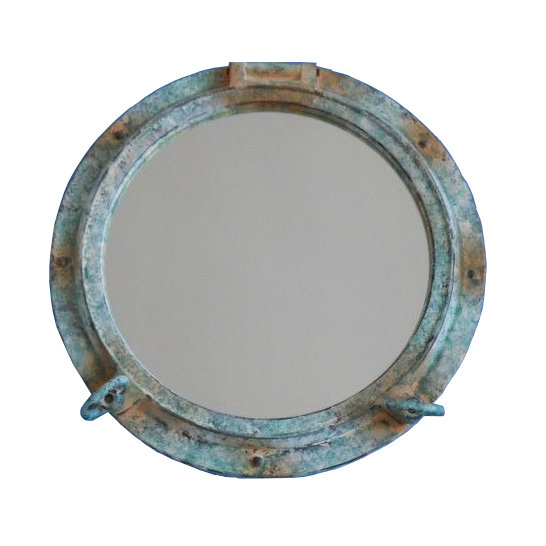 Turquoise Wall Mirror handcrafted nautical decor titanic shipwrecked decorative porthole Turquoise Wall Mirror handcrafted nautical decor titanic shipwrecked decorative porthole
