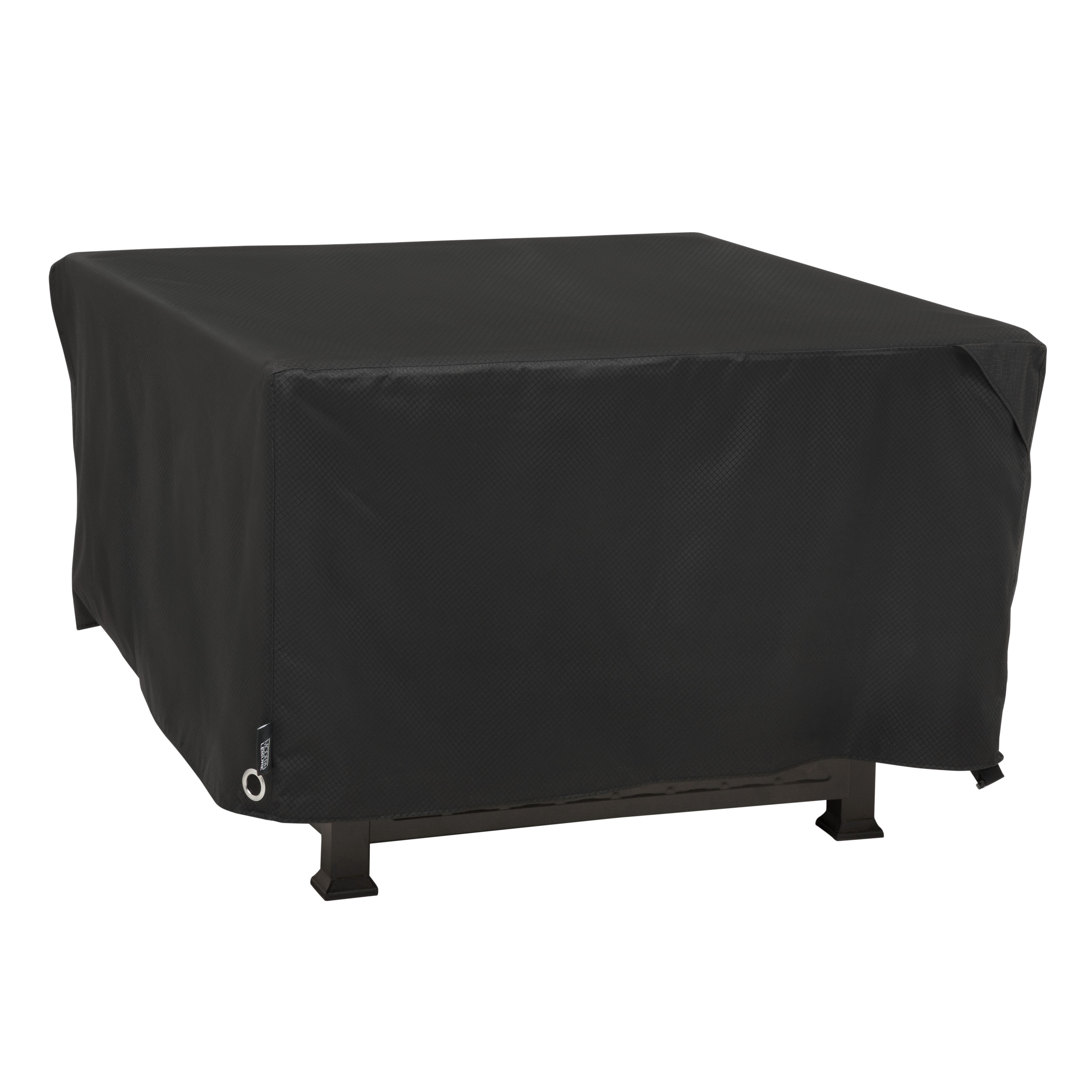 Modern Leisure Black Diamond Square Fire Pit Table Cover, Waterproof