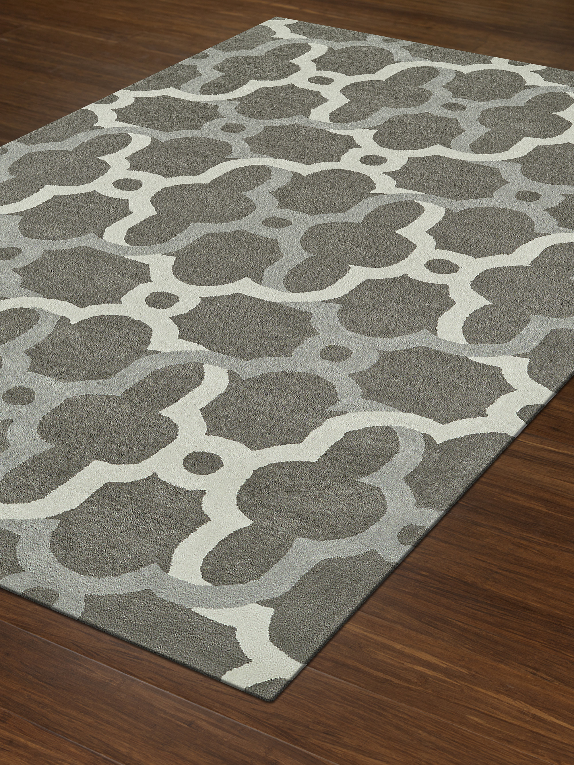 House Of Hampton Destinee Oriental Handmade Tufted Pewter Area Rug Wayfair