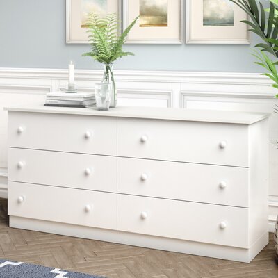 Kittleson 6 Drawer Double Dresser Ebern Designs Color White