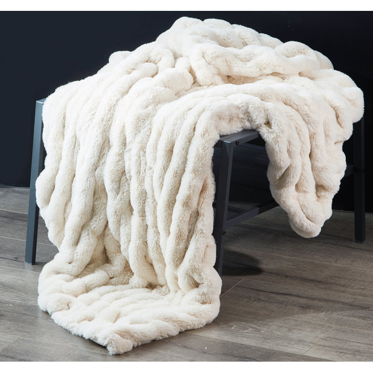 Faycelles Faux Fur Throw