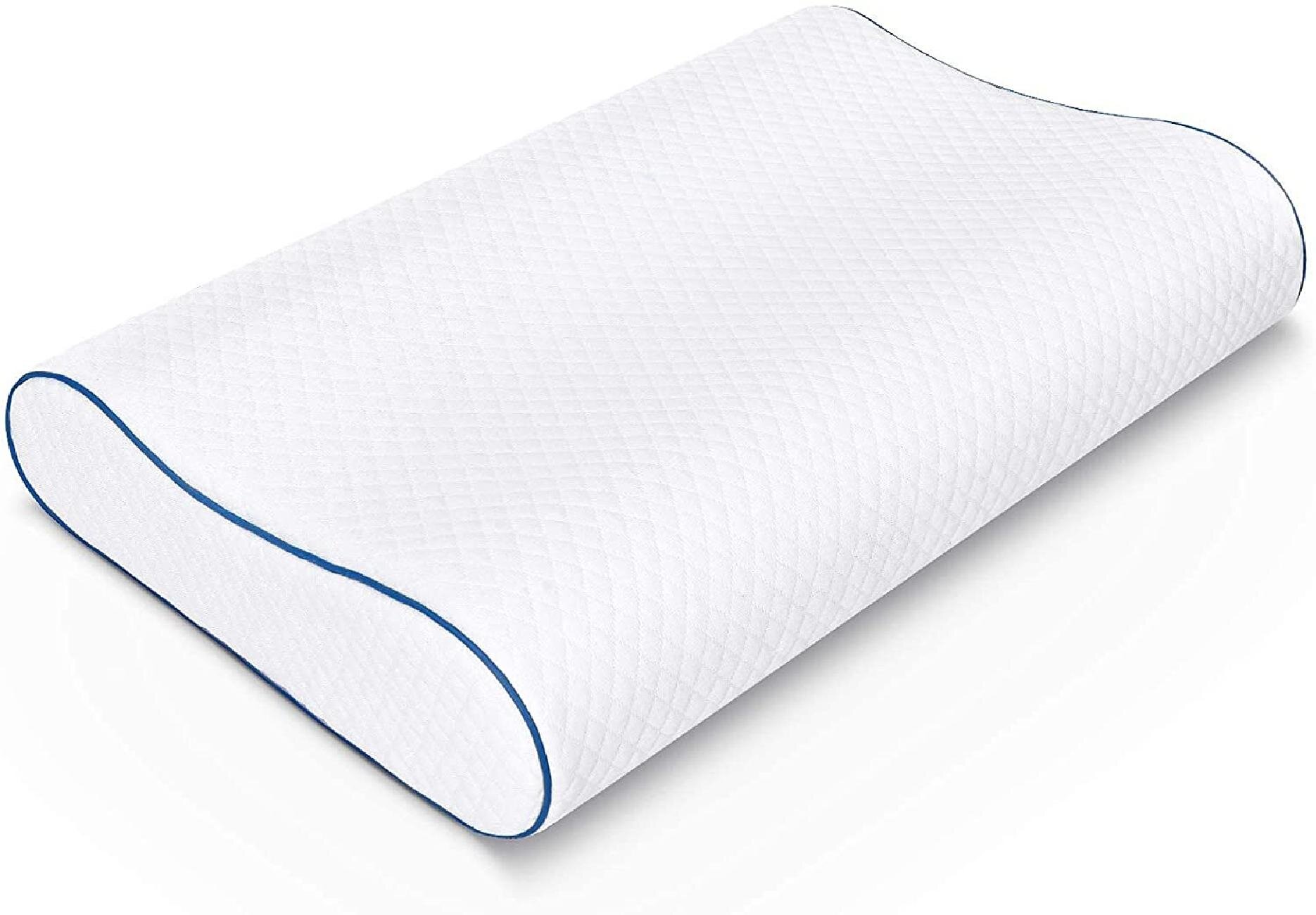 Memory Foam Sleep Pillow Contour Cervical Orthopedic Support Neck Breath Pillow. 