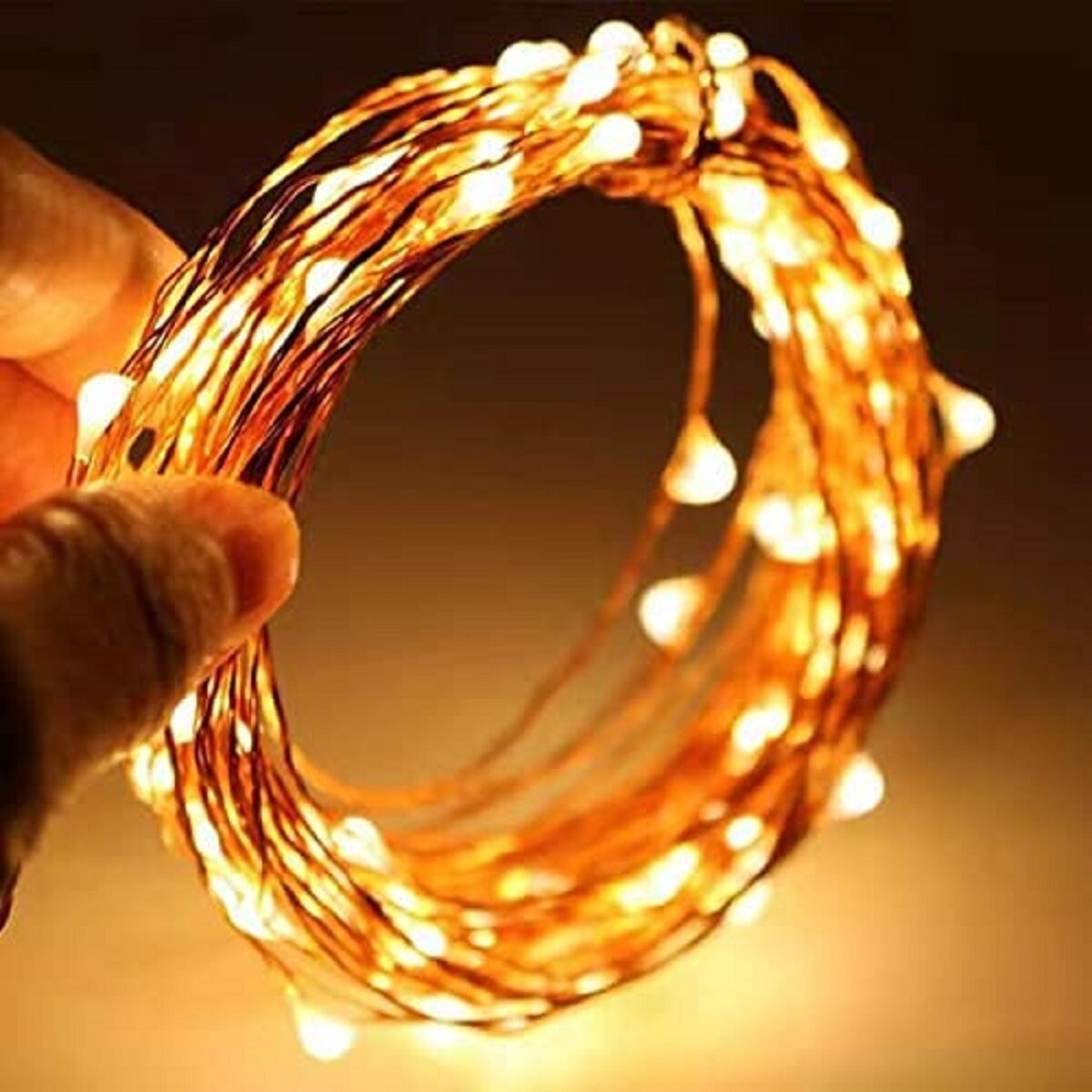 4x LED 50 Battery Operated Fairy Lights Multi Coloured Christmas Party Wedding 