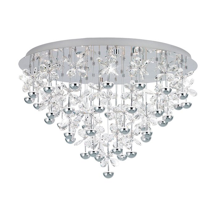 Everly Quinn Purcell Crystal Drop Ceiling Semi Flush Mount Wayfair