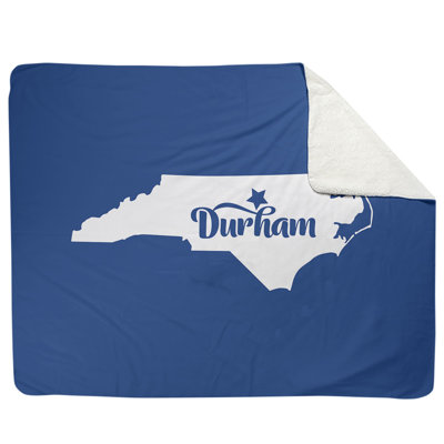 North Carolina Sports Fleece Throw East Urban Home Size 625 W x 825 L Color BlueWhite