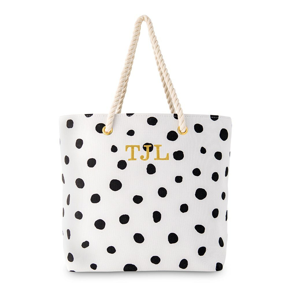 polka dot beach bag