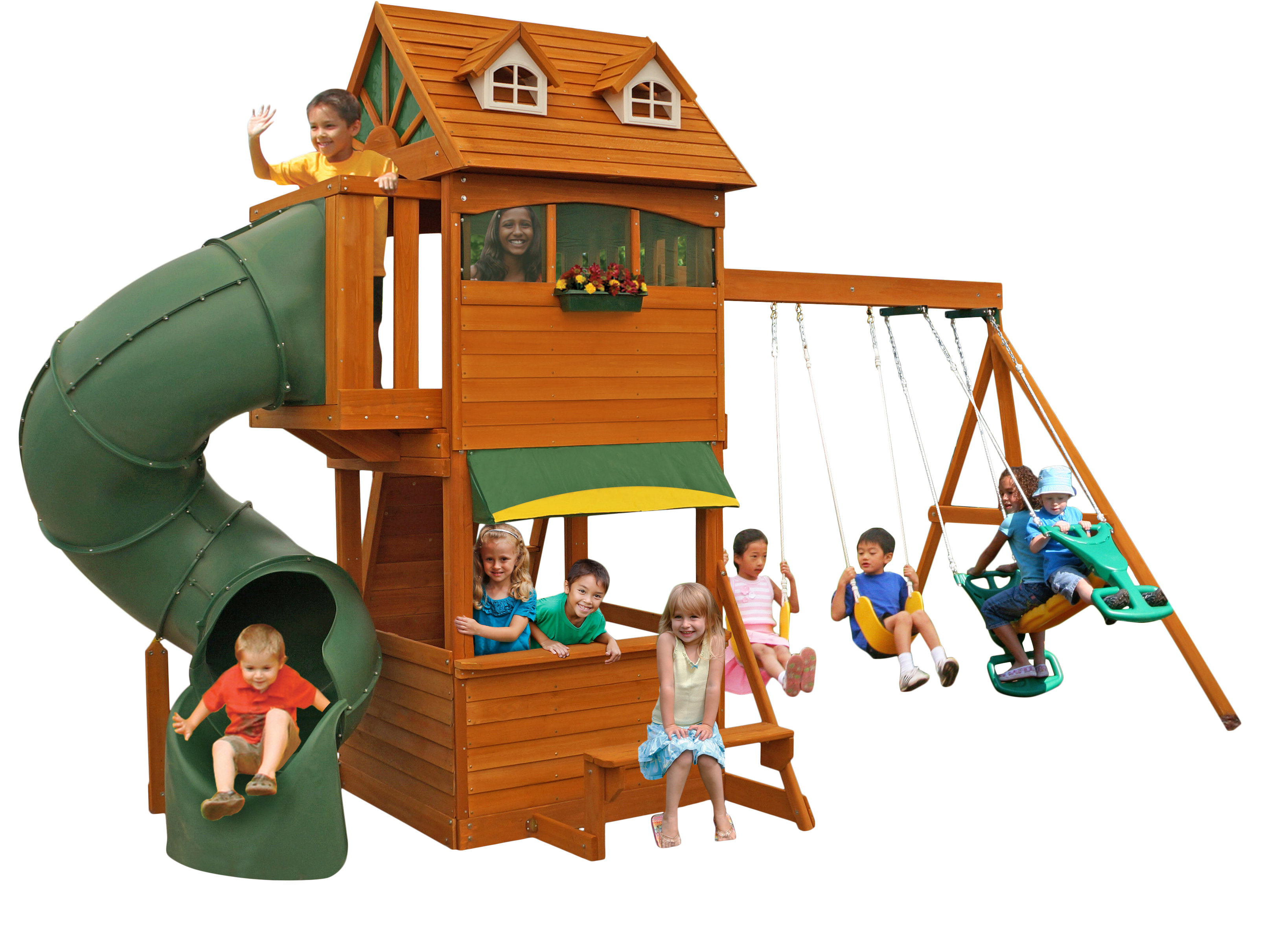 KidKraft Forest Hill Retreat Swing Set 