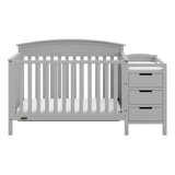 Grey Under Crib Storage Crib Changing Table Combo You Ll Love In