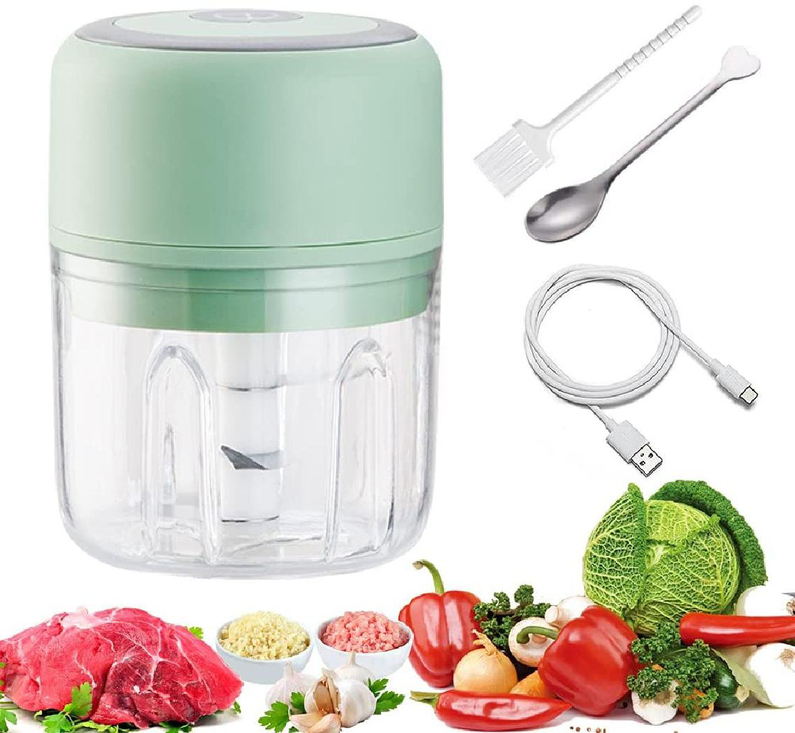 Bampredepos Electric Mini Garlic Chopper, 250ML Portable Cordless Food