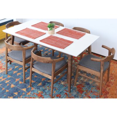 carlyle 7 piece solid wood dining set