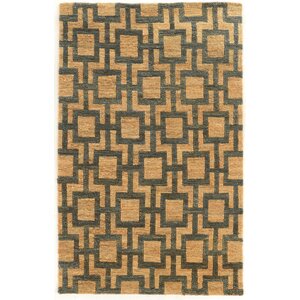 Chloraka Hand-Knotted Beige/Slate Area Rug