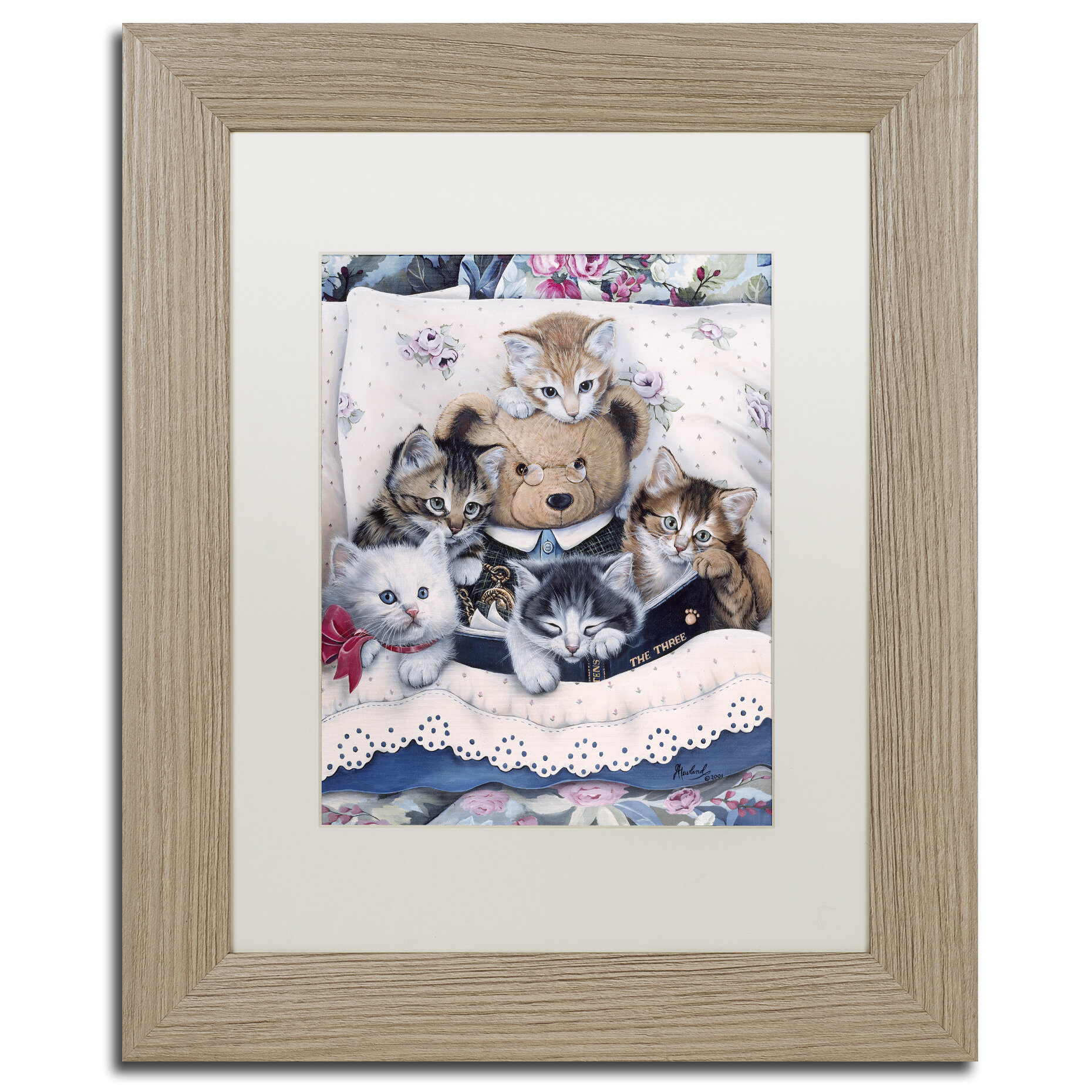 teddy bear framed art