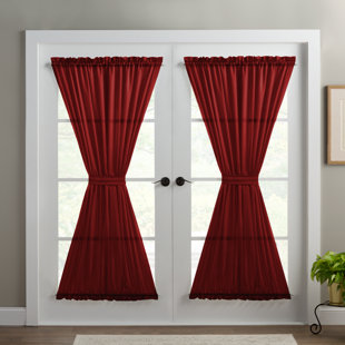 French Door Red Curtains Drapes You Ll Love In 2020 Wayfair