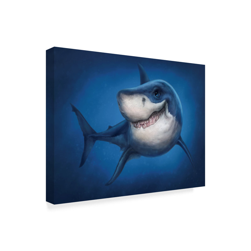 World Menagerie Shark Totem Acrylic Painting Print On Wrapped