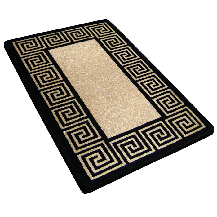 Daniell Greek Key Heavy Duty 48 In X 30 In Non Slip Outdoor Door Mat