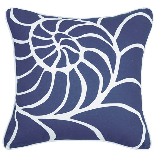 Highland Dunes Letitia Nautilus Cotton Throw Pillow | Wayfair