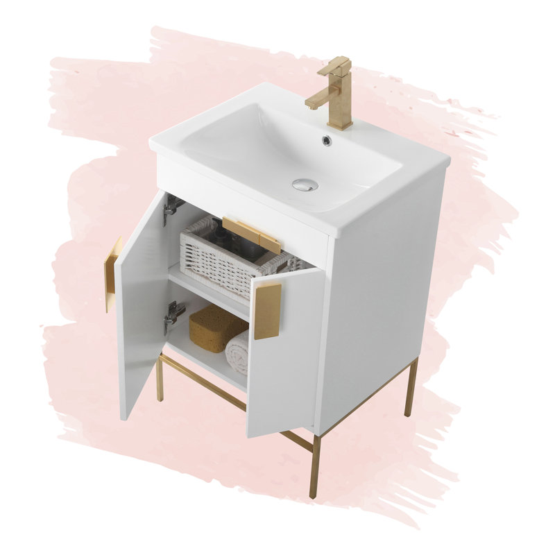 Foundstone Lee 24" Single Bathroom Vanity Set & Reviews Wayfair