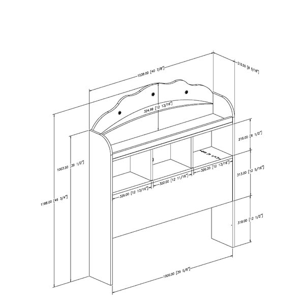 South Shore Tiara Twin Bookcase Headboard Reviews Wayfair