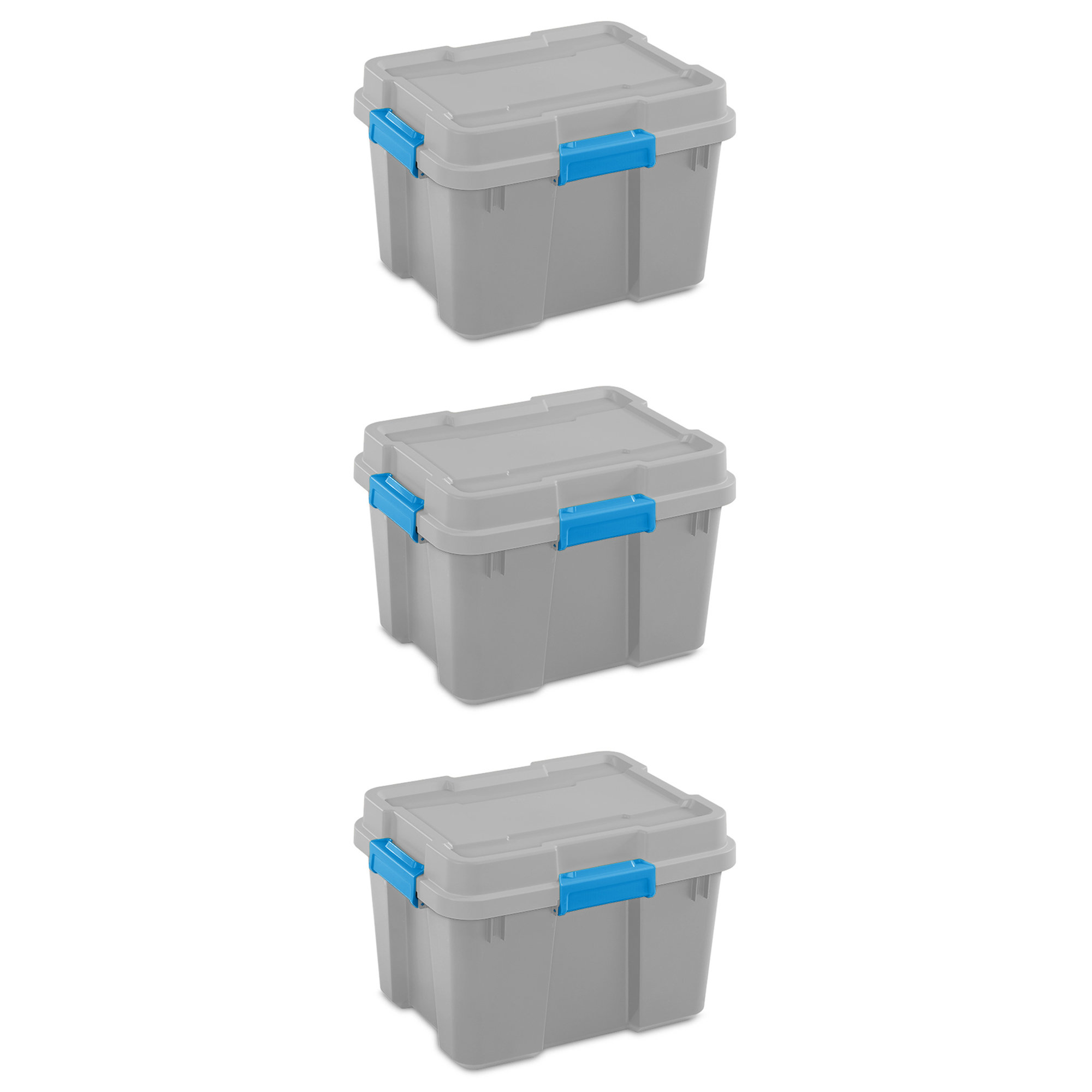 sterilite 30 gallon plastic stackable storage tote container box