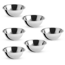 Set of 3 Red Klee 6-Piece Stainless Steel Non Slip Mixing Bowls with Silicone Base and Airtight Lids 