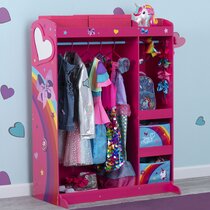 Wardrobe Cabinet Closet for Kids Tall Small Armoire Clothes Storage Organizer 