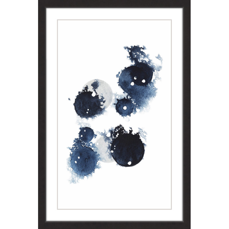George Oliver Blue Galaxy Iii Framed Watercolor Painting Print