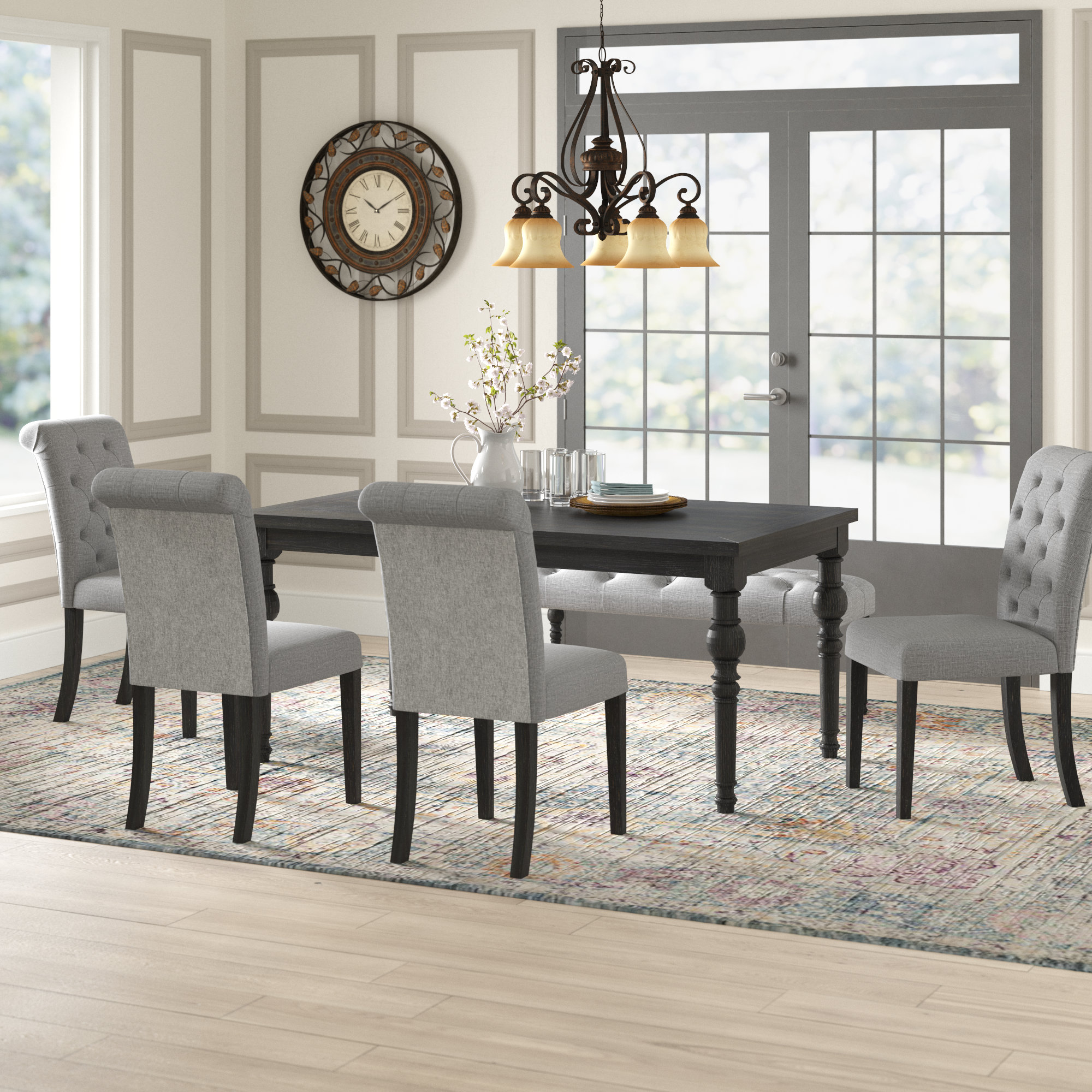 dining room sets with colored chairs