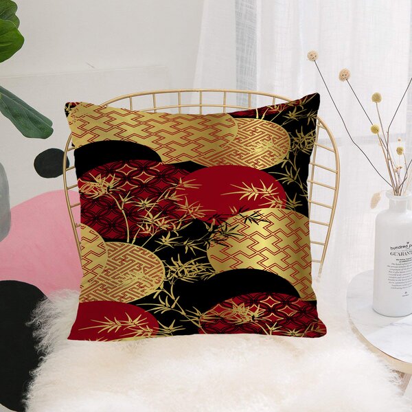Red/Black Chinese Pillow 