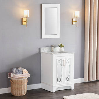 Acf Crystal Dance 28 Single Bathroom Vanity Set With Mirror Wayfair