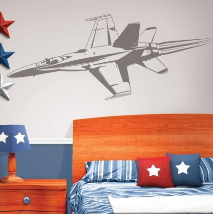 Borders Unlimited Camo Fighter Jet Sudden Shadow Personalized Wall Decal Wayfair