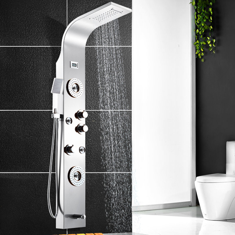 7511B Thermostatic Dual Shower Head Shower Panel