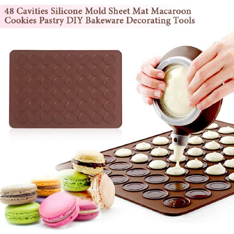 2Mat Oven Mould Bakeware Silicone Macaroon Pastry Baking Tray Macaron Cake Sheet 