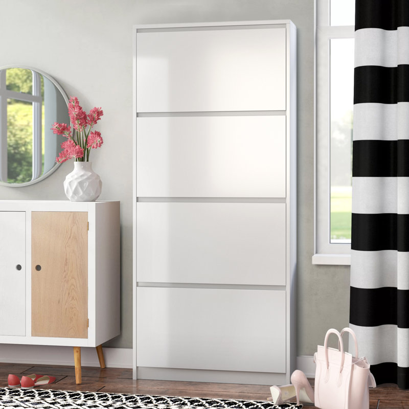 Ebern Designs 4 Drawer Shoe Storage Cabinet Reviews Wayfair