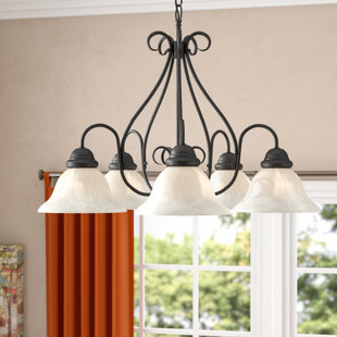 Go to store & view more images Claycomb 5-Light Shaded Chandelier by Fleur De Lis Living