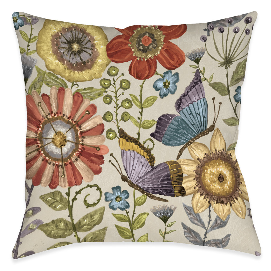 Winston Porter Fordyce Boho Butterfly Garden Square Pillow Cover Insert Reviews Wayfair fordyce boho butterfly garden square pillow cover insert
