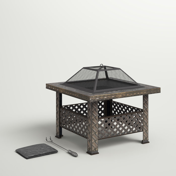 Sol 72 Outdoor Admer 24 Inch H x 26 Inch W Steel Outdoor Fire Pit