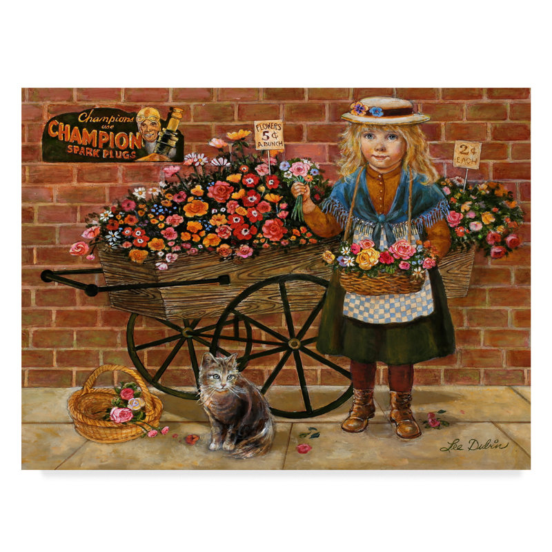 Winston Porter Liza Flower Girl Acrylic Painting Print On