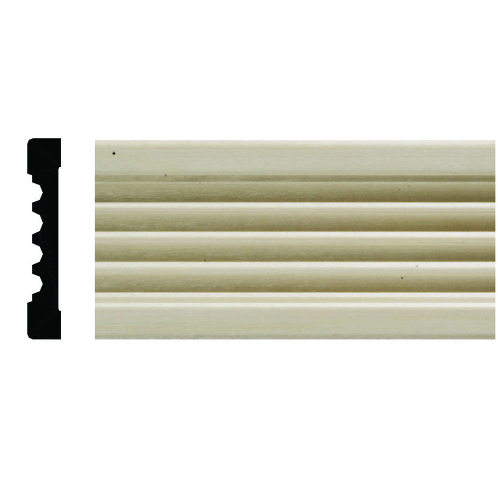 Ornamental Mouldings Hardwood Fluted Door and Window Moulding 2.25" H x