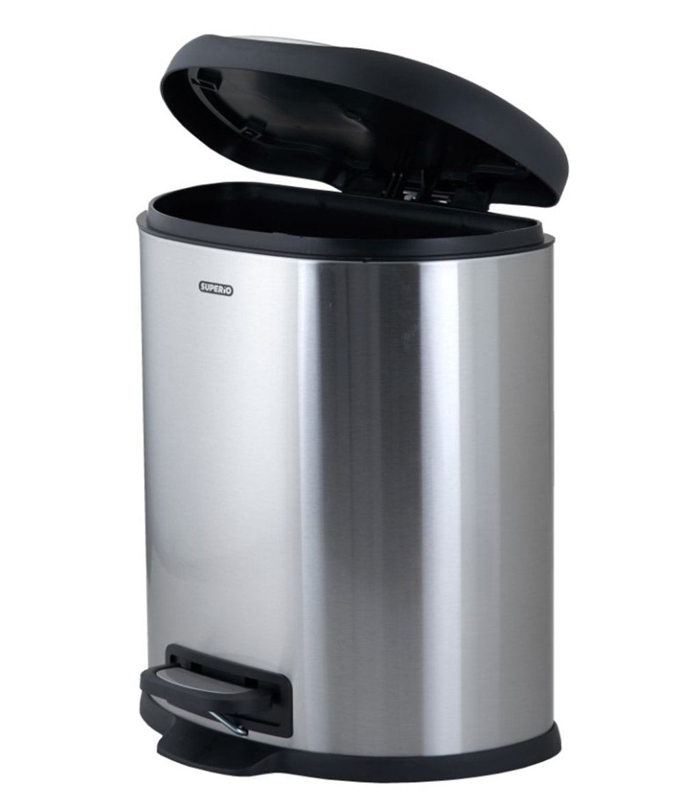 Superior Performance Garbage Pail D Shaped Stainless Steel 2