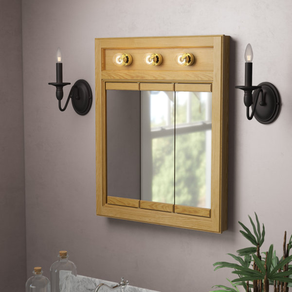Winston Porter Searle Surface Mount Framed 3 Door Medicine ...