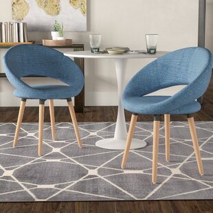 Glastonbury Fabric Modern Upholstered Dining Chair (Set Of 2) By George Oliver