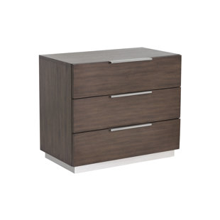 Go to store & view more images Konrad 3 Drawer Nightstand by Sunpan Modern