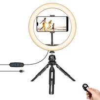 with Tripod Stand Portable Stable and Reliable Dual Lights Dual Ring Light YouTube for Two Mobile Phones Live Stream 