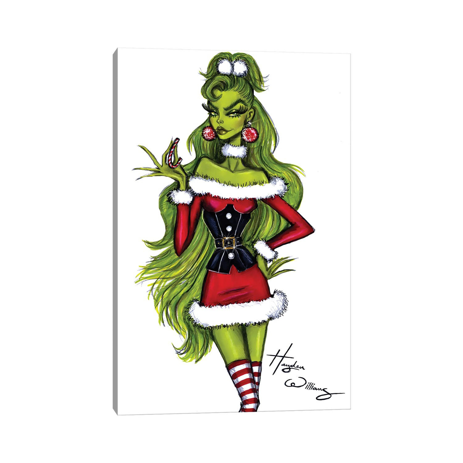 Bless International Grinch Glam By Hayden Williams - Wrapped Canvas Graphic  Art | Wayfair
